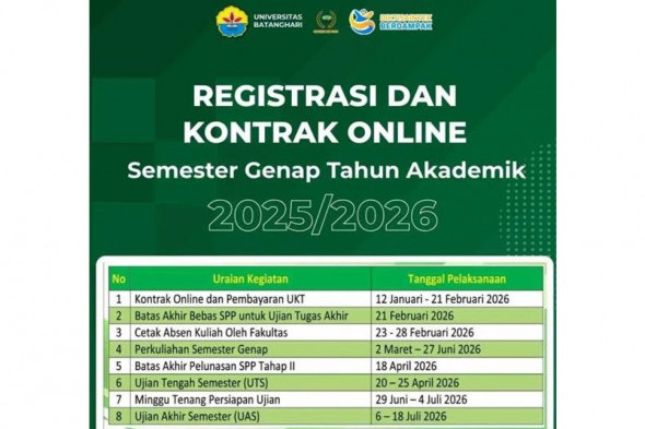 REGISTRASI DAN KONTRAK ONLINE SEMESTER GENAP T.A. 2025/2026